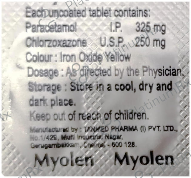 Myolen 325mg/250mg Tablet