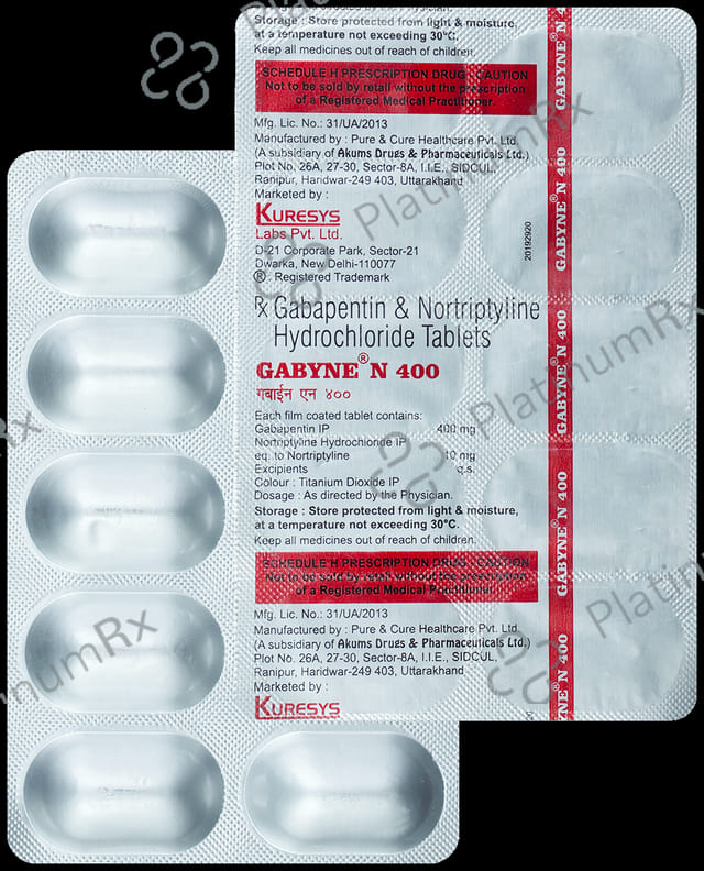 Gabyne N 400mg/10mg Tablet