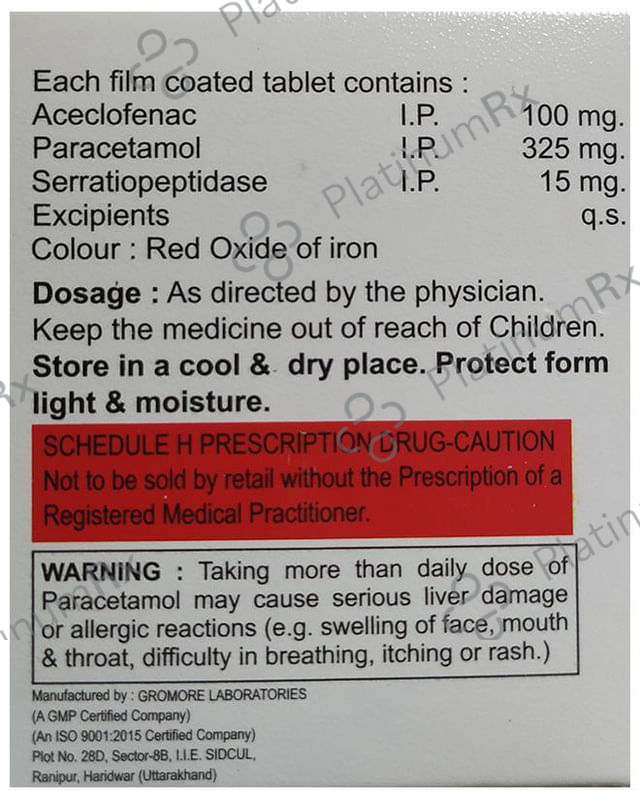 Aceloz P 100/325mg Tablet 10s