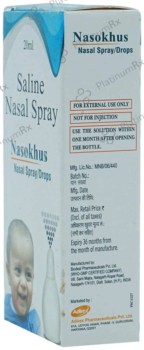 Nasokhus 0.65% w/v Nasal Spray 20ml