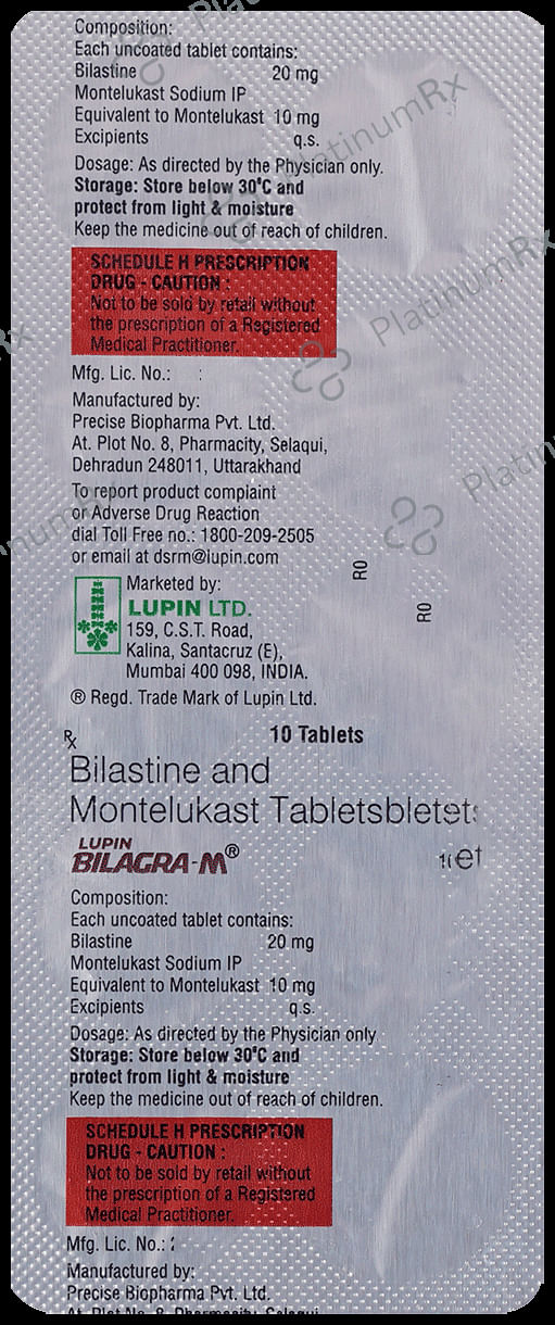 Bilagra M 20/10mg Tablet 10s