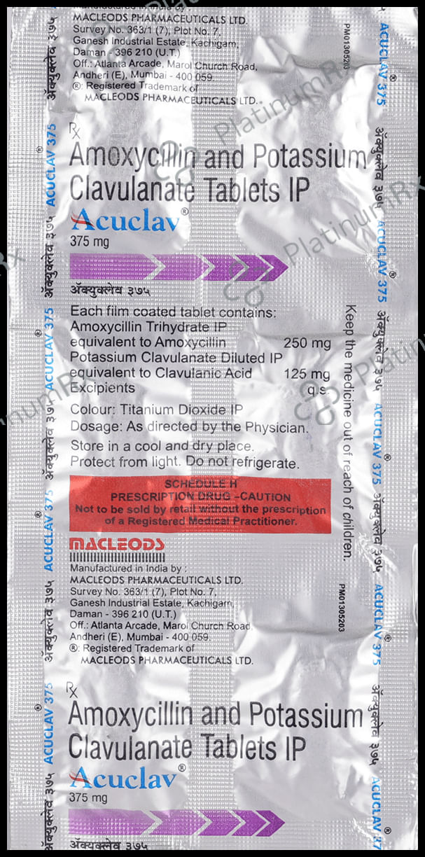 Acuclav 375mg Tablet 6s