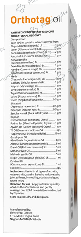 Orthotag Pain Reliever Oil (50ml Each) 1 Bottle