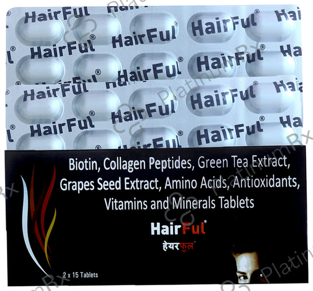 HairFul Healthy Hair Supplement Tablet (15 Each) 1 Pack