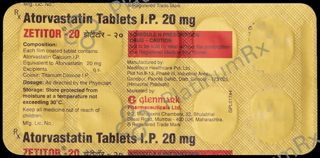 Zetitor 20mg Tablet 10s
