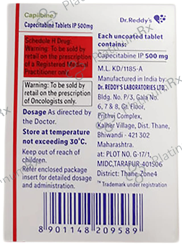 Capibine 500mg Tablet 30 Tablet