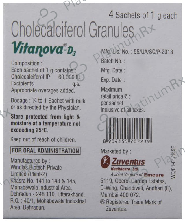Vitanova D3 60000IU Sachet 1gm