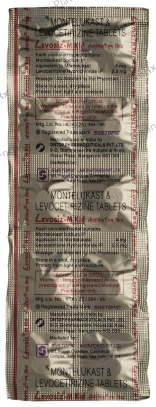 Levosiz M Kid 2.5/4mg Tablet 10s