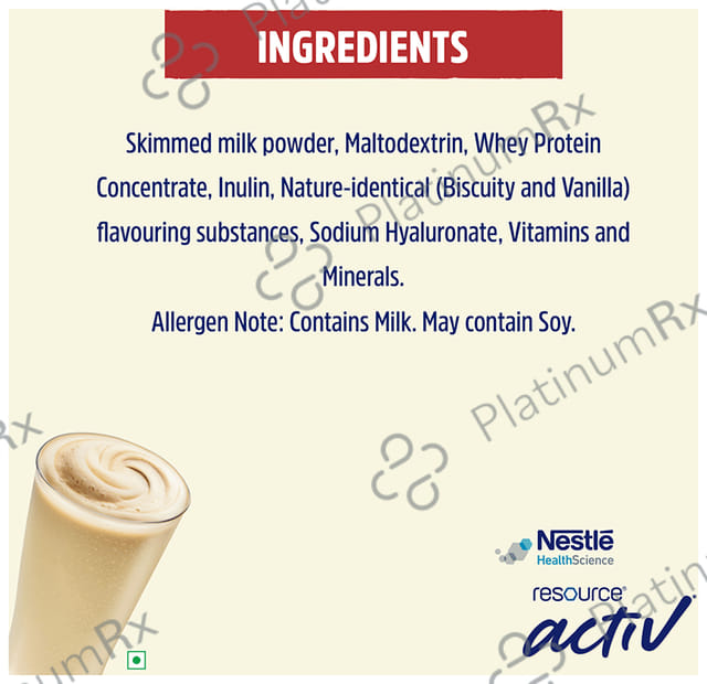 Nestle Resource Activ High Protein Shake Powder 400gm