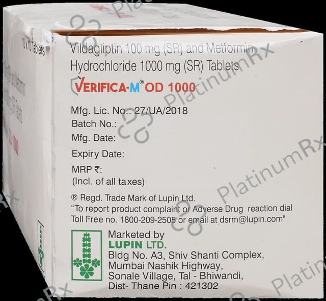 Verifica M OD 1000/100mg Tablet SR 10s