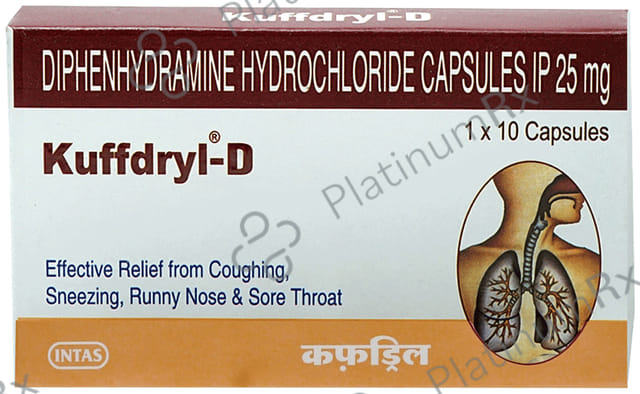 Kuffdryl D 25mg Capsule 10s