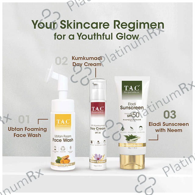 TAC The Ayurveda Co Eladi Sunscreen SPF 50 PA+++ Cream 50gm