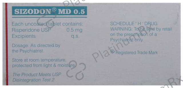 Sizodon MD 0.5mg Disintegrating Strip 10s