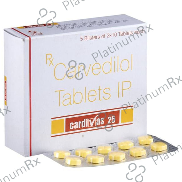 Cardivas 25mg Tablet 10s