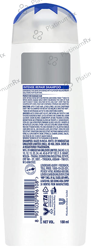 Dove Intense Repair Nourishing Shampoo 180ml