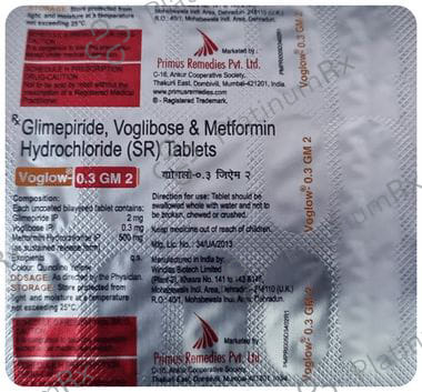 Voglow GM 0.3/500/2mg Tablet SR 15s