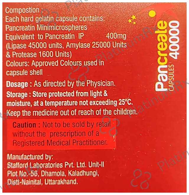 Pancreate 40000 Capsule 10s