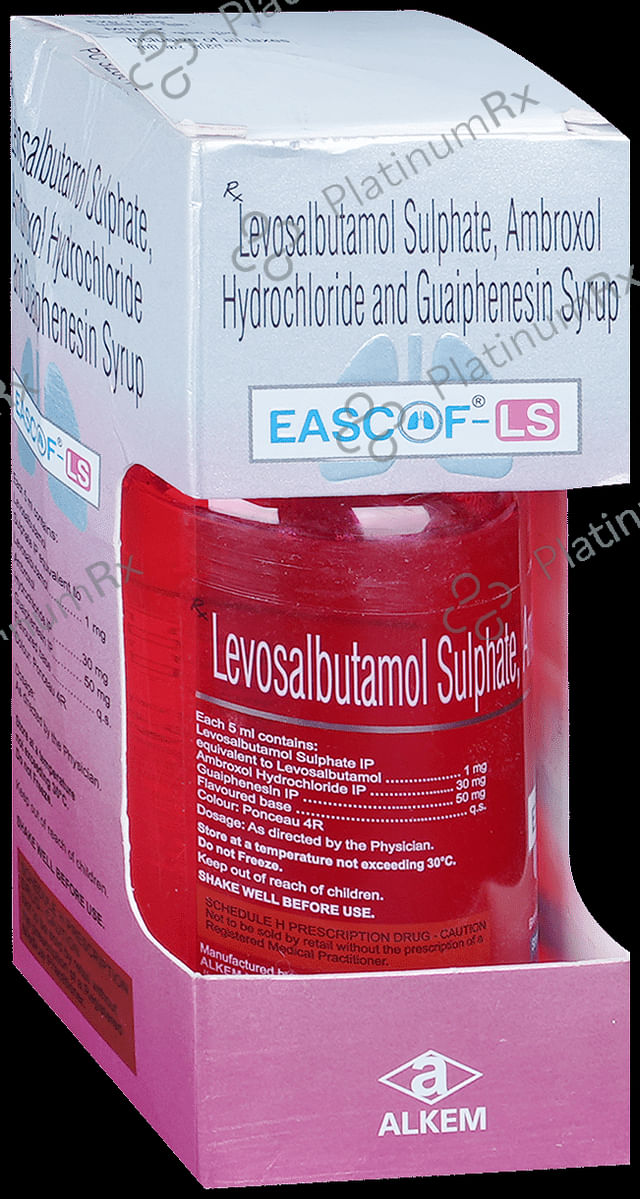 Eascof-LS Syrup Strawberry Raspberry Menthol Sugar Free