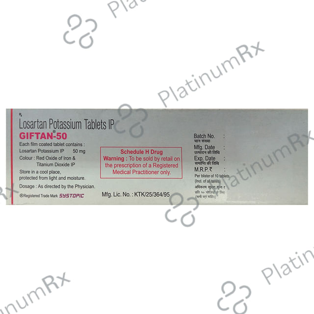 Giftan 50mg Tablet 10s