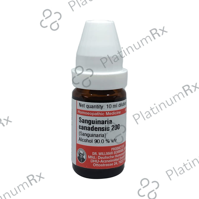 Dr Willmar Schwabe Germany Sanguinaria Canadenis Dilution 200
