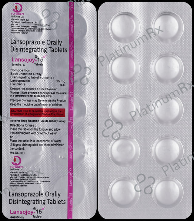 Lansojoy 15mg Tablet DT 10s