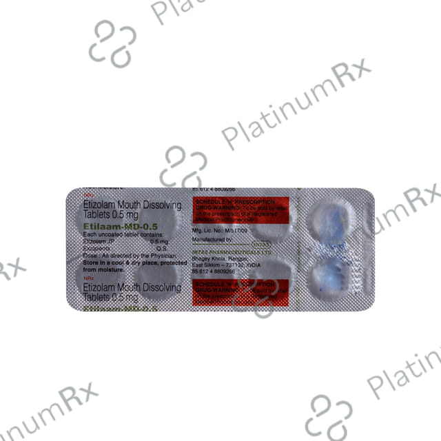 Etilaam 0.5mg Tablet MD