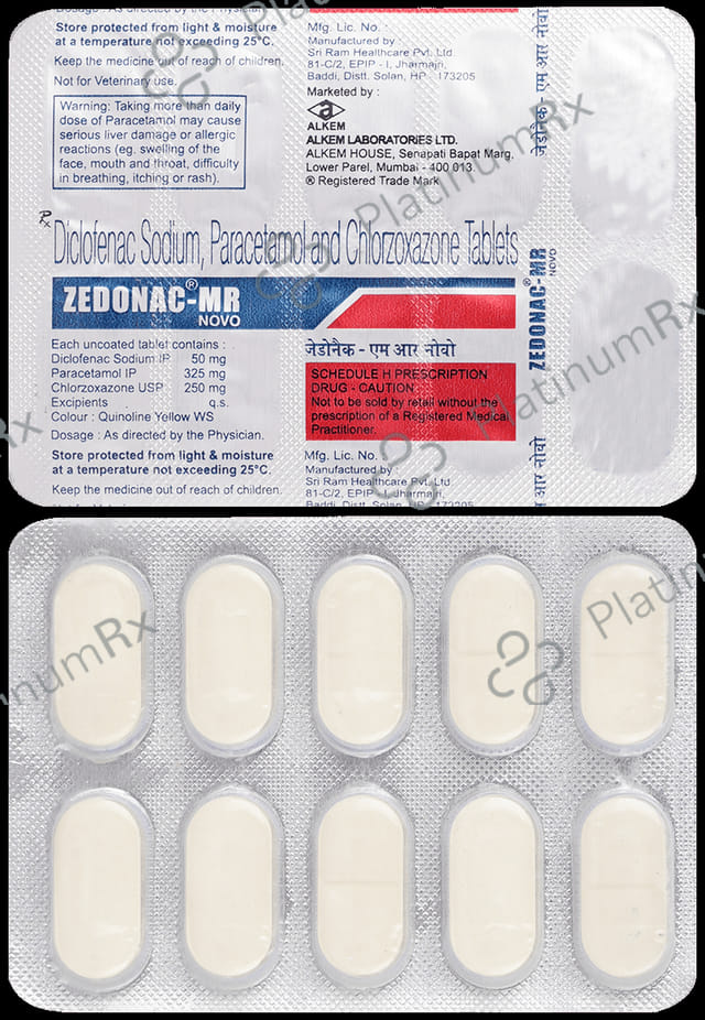 Zedonac MR 250mg/50mg/500mg Tablet