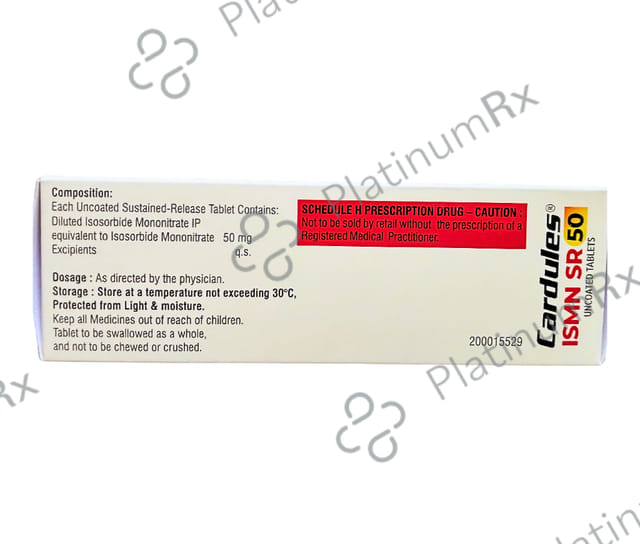 Cardules Ismn 50mg Tablet SR 10s