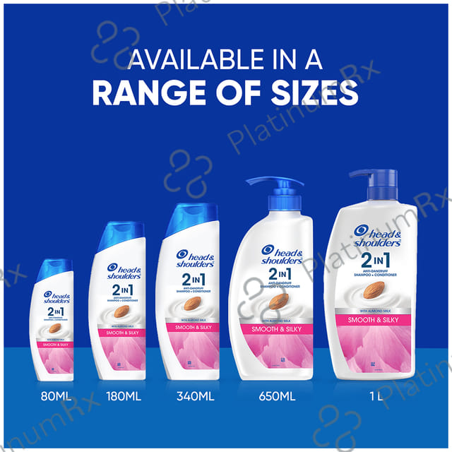 Head & Shoulders Smooth & Silky 2 in 1 Anti-Dandruff Shampoo+Conditioner 180 ml