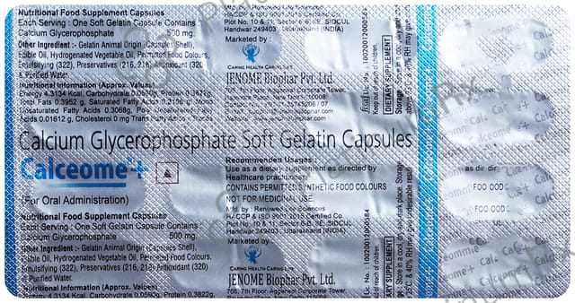 Calceome Plus Soft Gelatin Capsule 15s