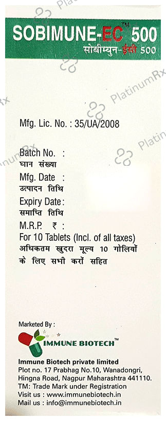 Sobimune-EC 500 Tablet