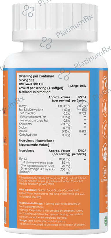 Nutrabud Omega 3 Fish Oil Softgels Capsule 60s