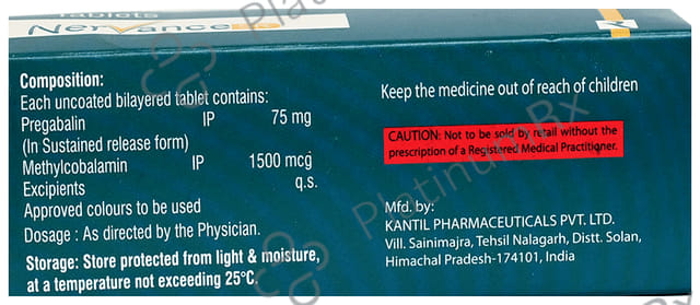 Nervance SR 75mg/1500mcg Tablet 10s