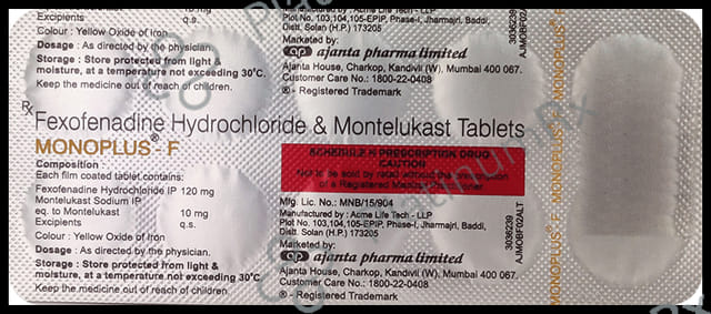 Monoplus F 10mg/120mg Tablet