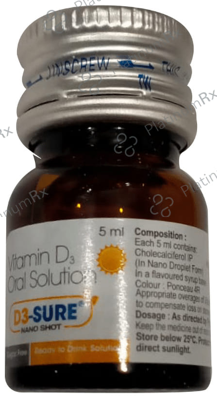 D3 Sure Nano Shot 60000 IU Oral Solution 5ml 4 units