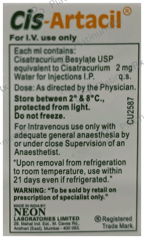Cisartacil 10mg Injection