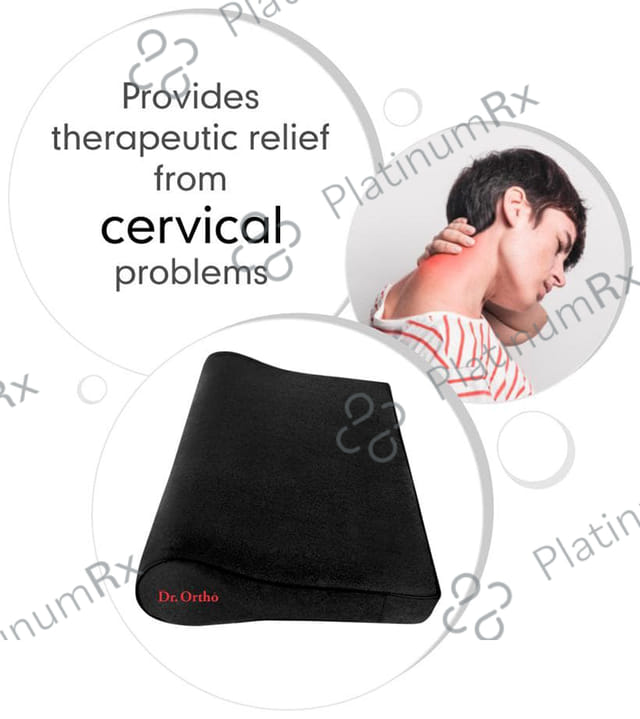 Dr Ortho Orthopaedic Cervical Pillow Universal Black