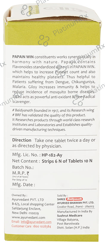 Baidyanath Ayurvedant Papain Win Tablet