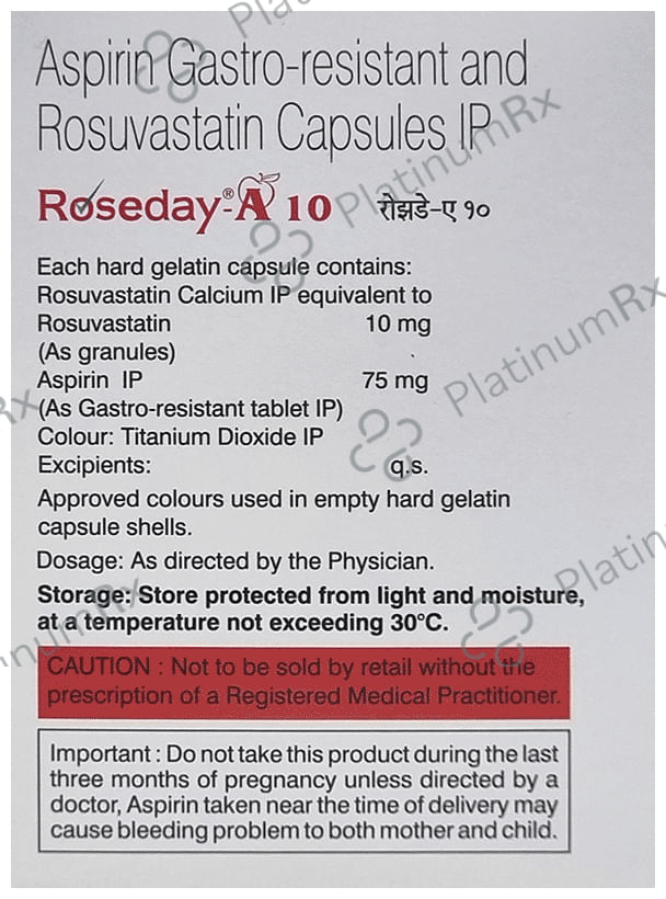Roseday A 10/75mg Capsule 10s