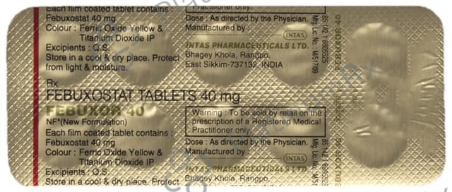 Febuxor 40mg Tablet 10s