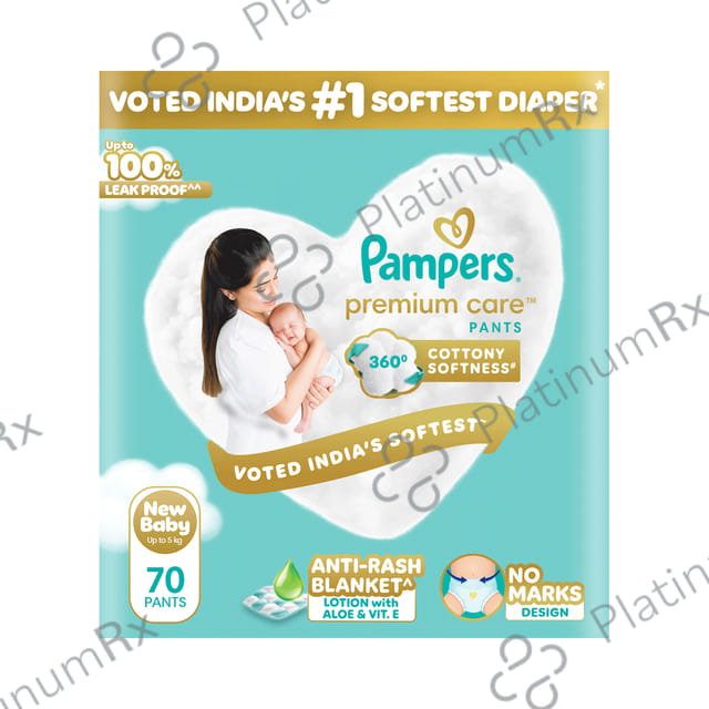 Pampers Premium Care Pants with Aloe Vera & Cotton-Like Softness - Size NB