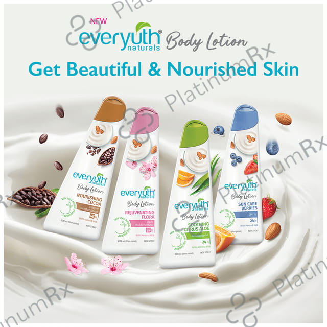 Everyuth Naturals Body Lotion Sun Care Berries SPF 15 200 ml