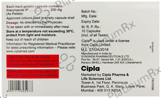 Itracip 200mg Capsule 10s