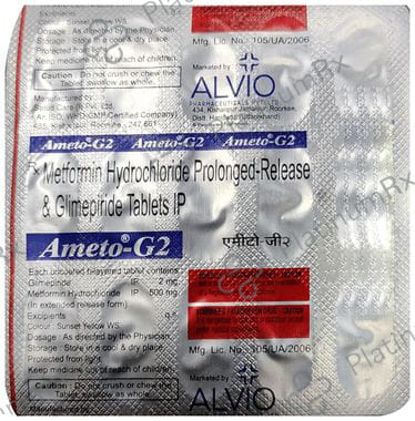 Ameto G 2/500mg Tablet PR 15s