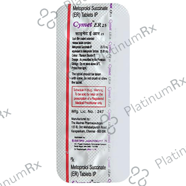 Cymet ER 25mg Tablet 10s