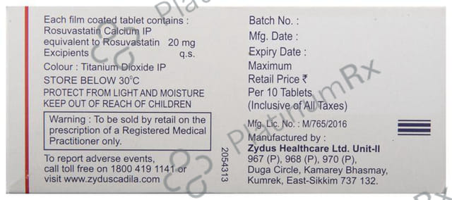 Zyrova 20mg Tablet 10s