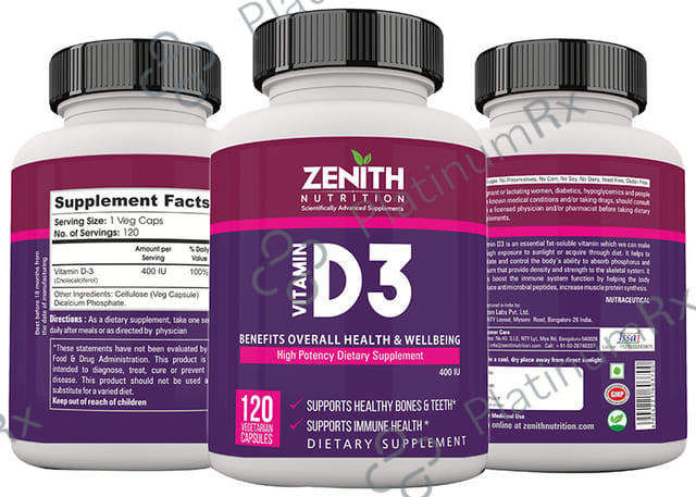 Zenith Nutrition Vitamin D3 Capsule