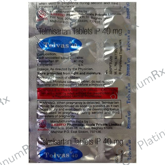 Telvas 40mg Tablet 15s
