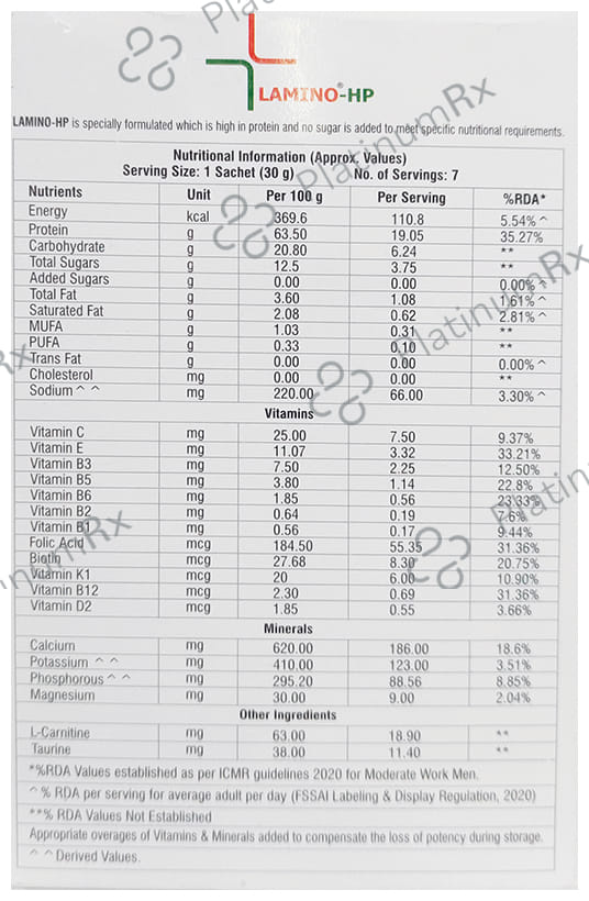Lamino HP Mango Flavour Sachet 30gm