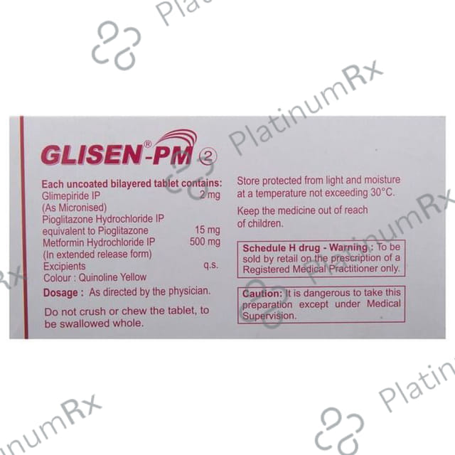 Glisen PM 2/500/15mg Tablet ER 15s